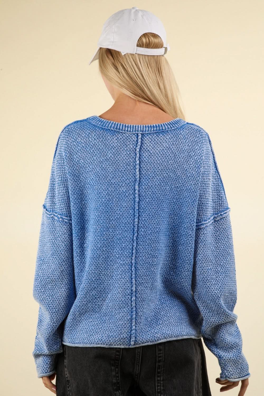 Very J mineral washed sweater - Love Salve 