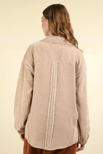 Very J mixed media shacket - Love Salve 