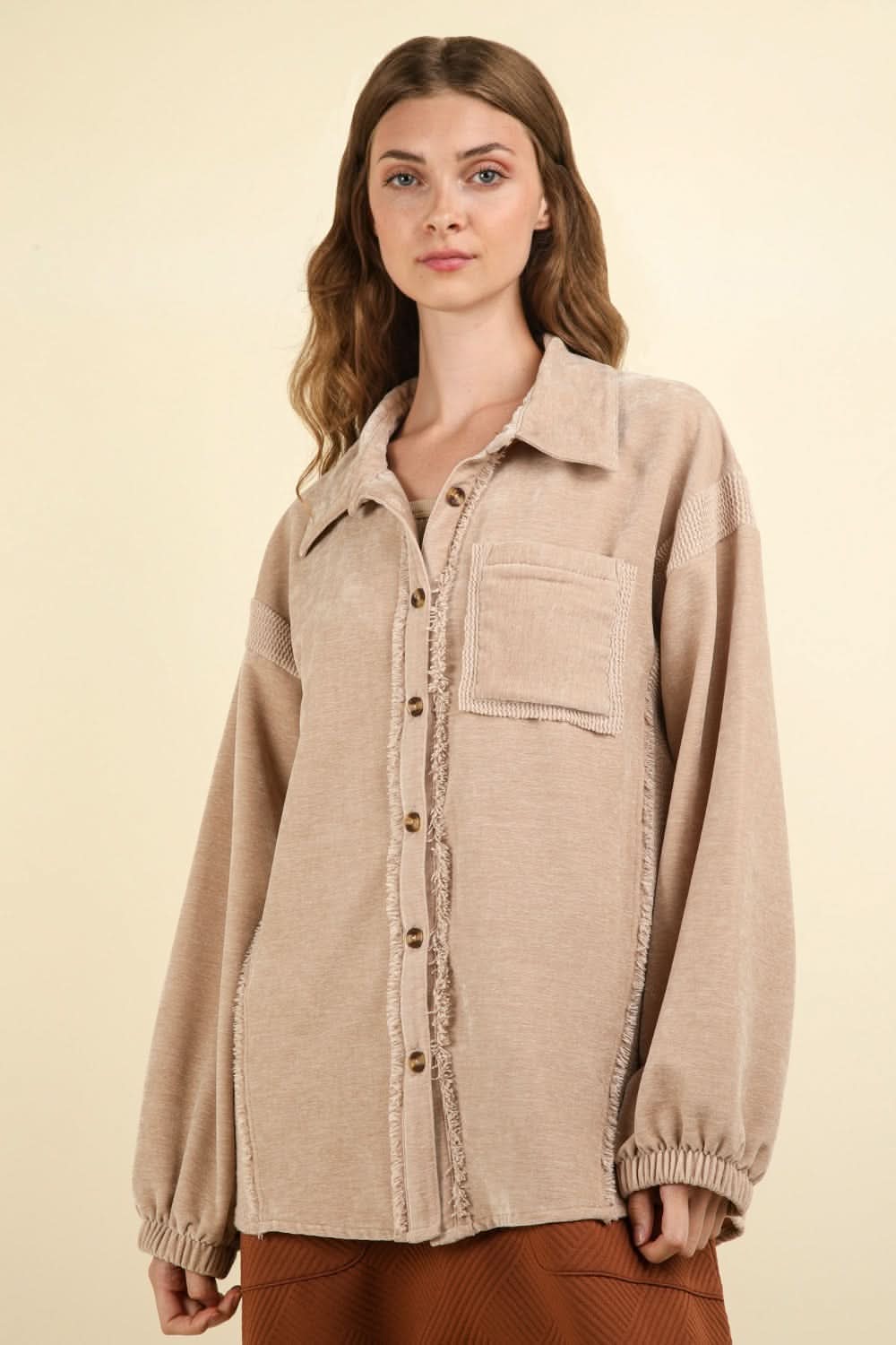 Very J mixed media shacket - Love Salve 