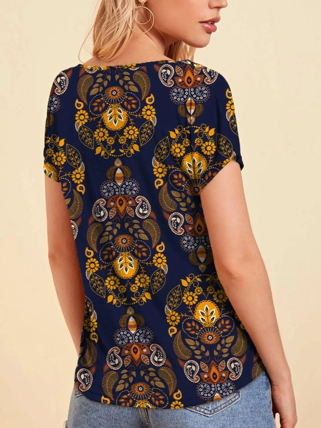 Vibrant V-Neck Tee for Women - Love Salve 