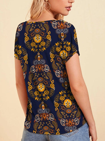 Vibrant V-Neck Tee for Women - Love Salve 