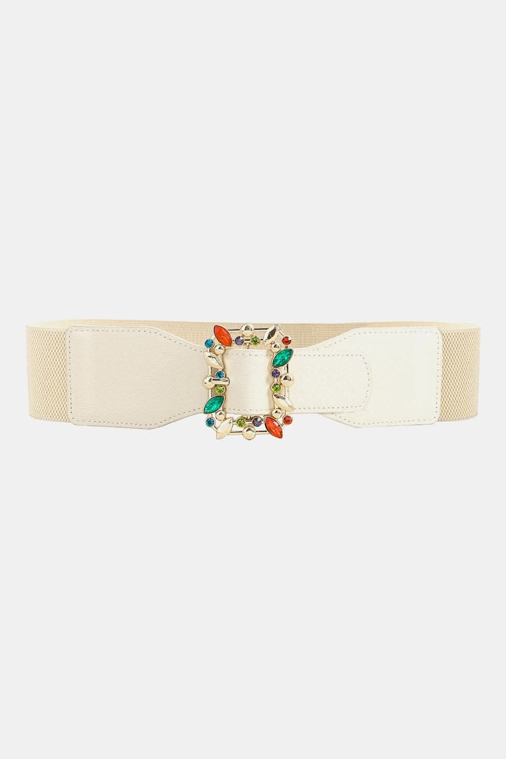 Vibrant leaf elastic belt with buckle 