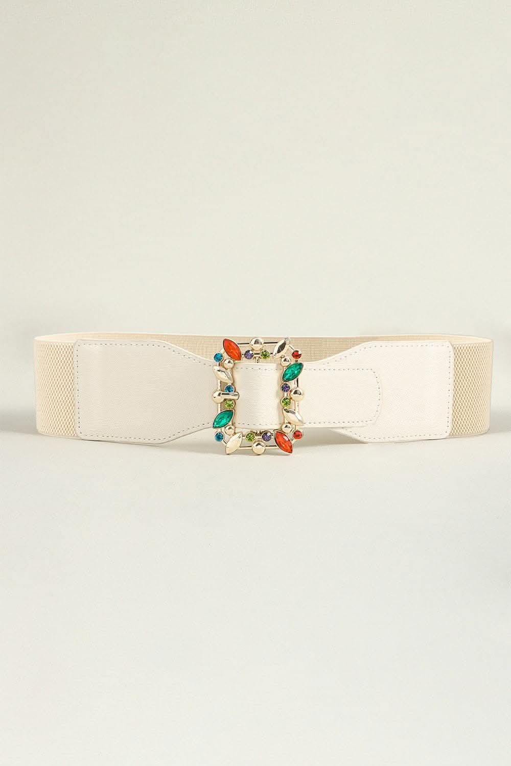 Vibrant leaf elastic belt with buckle 