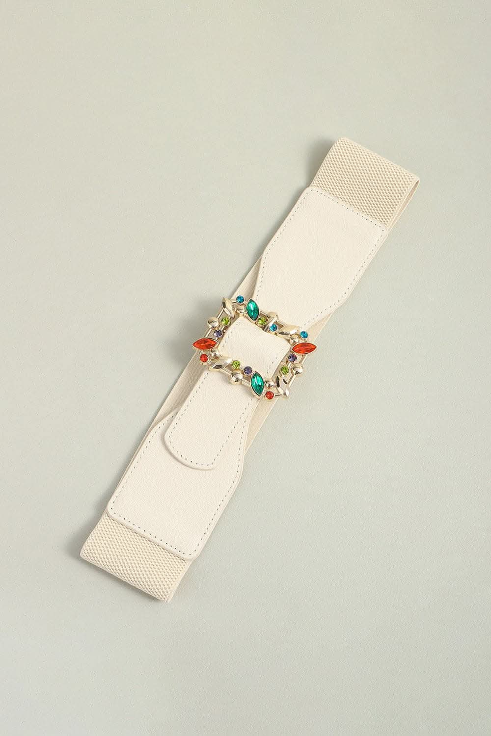 Vibrant leaf elastic belt with buckle 