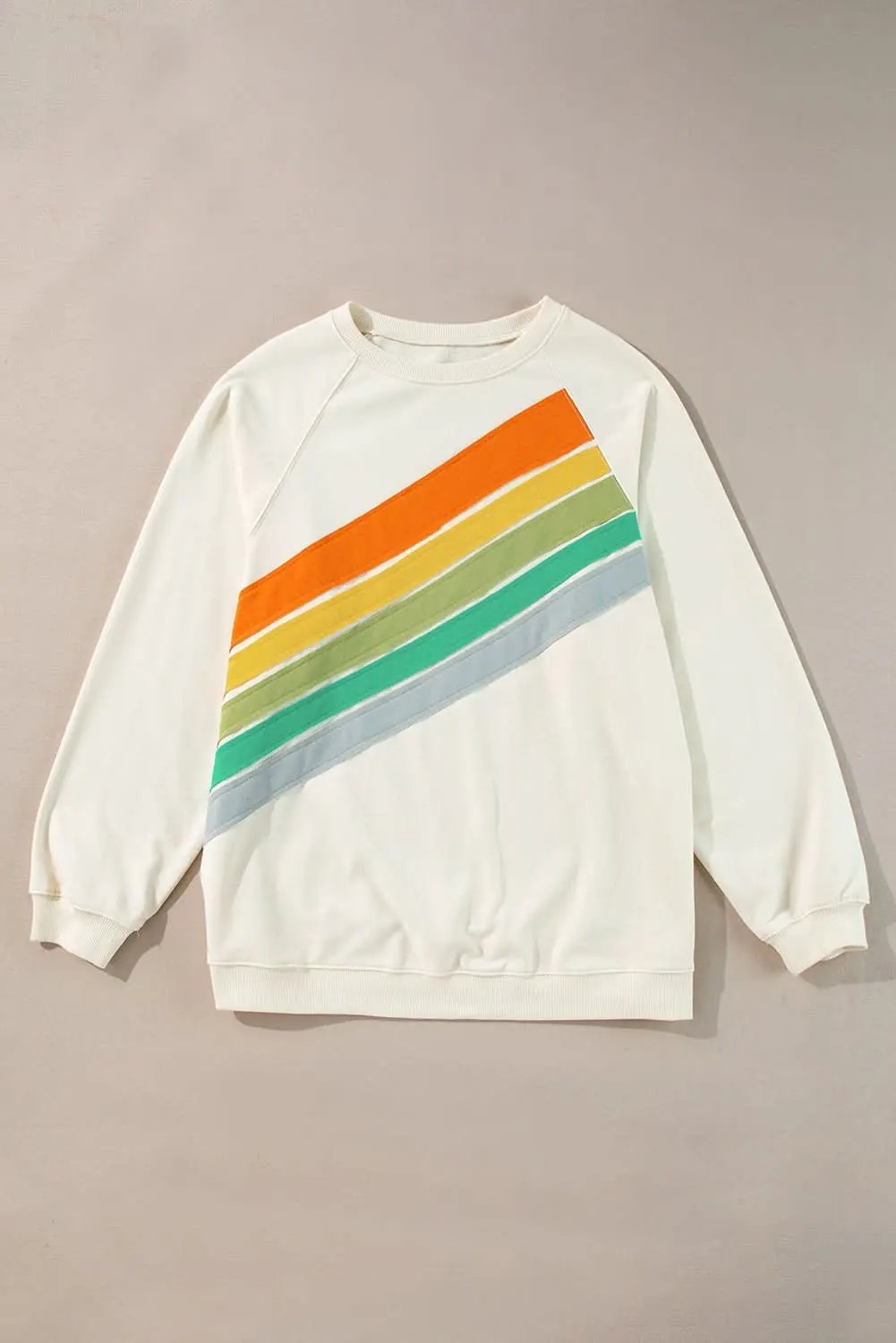 Vibrant plus size rainbow sweatshirt - Love Salve 