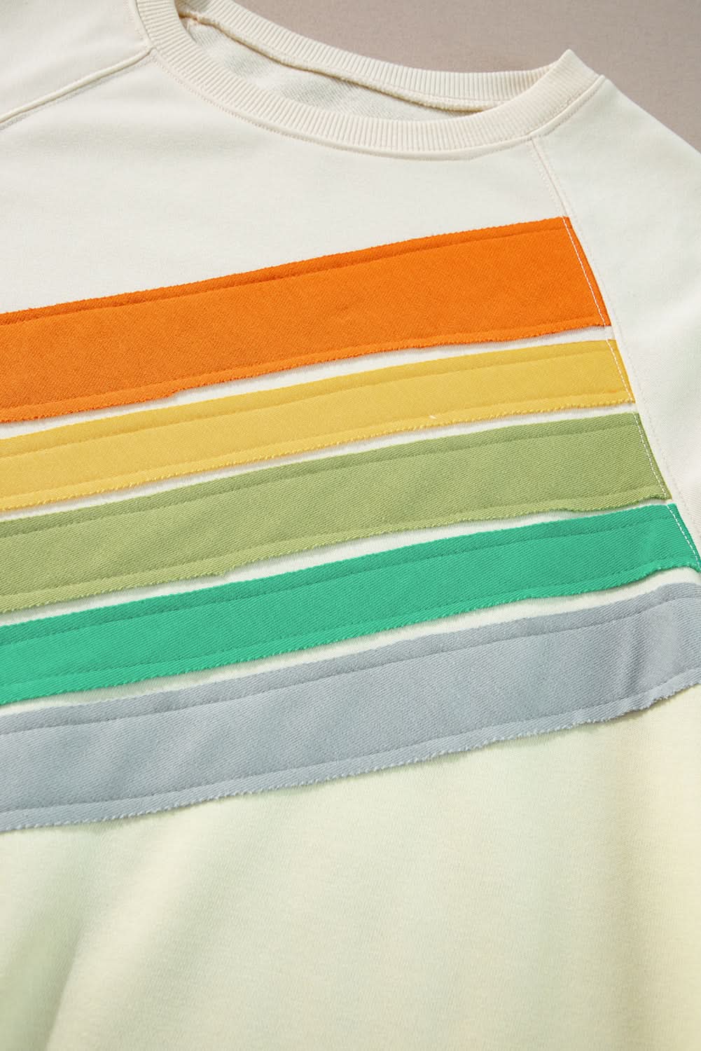 Vibrant plus size rainbow sweatshirt - Love Salve 