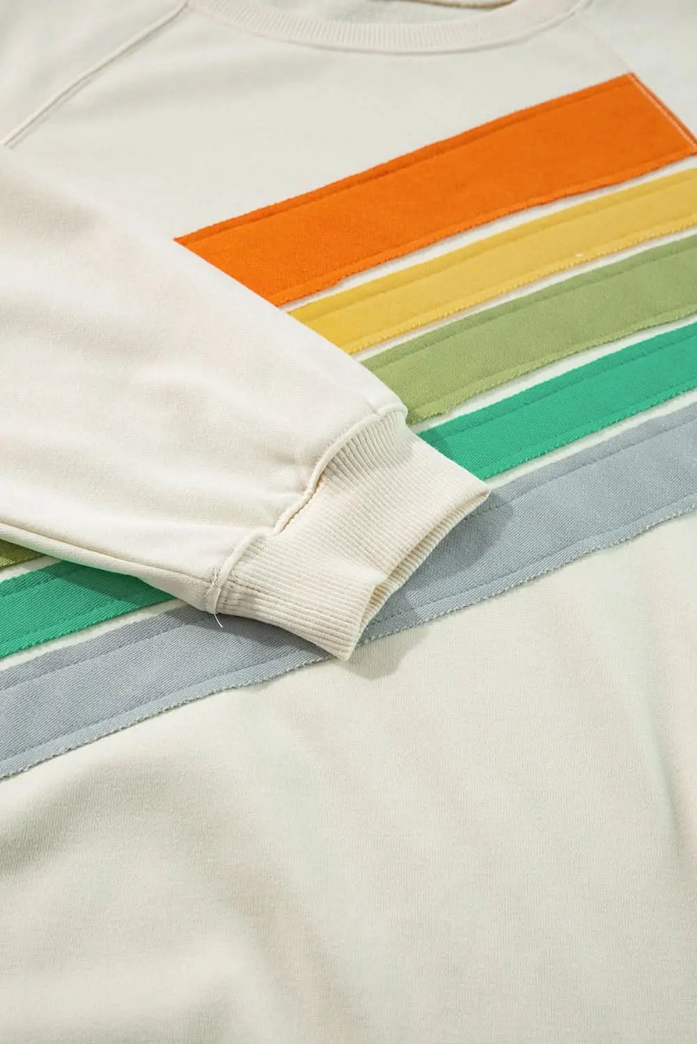 Vibrant plus size rainbow sweatshirt - Love Salve 