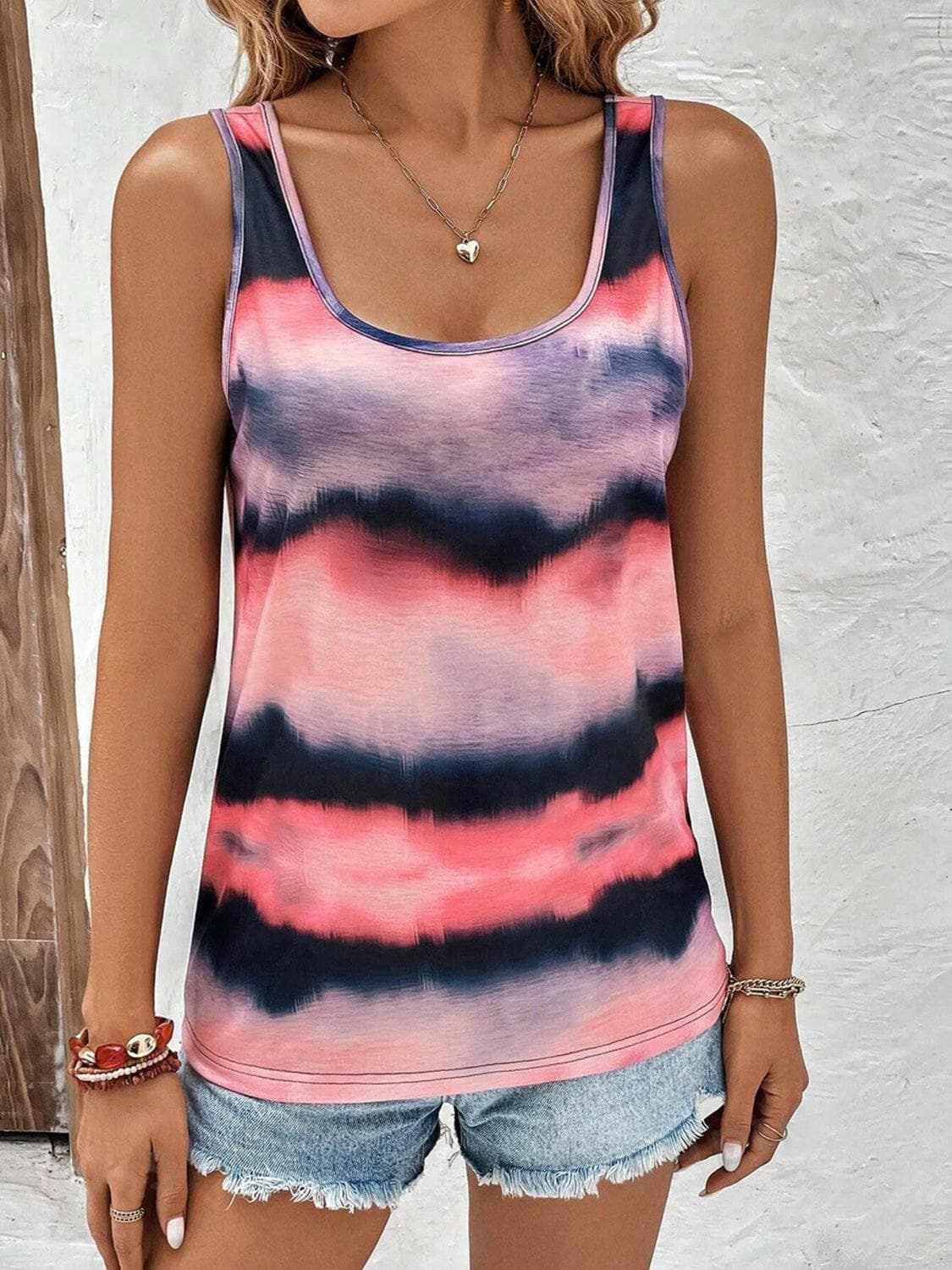 Vibrant tie-dye tank top for women 