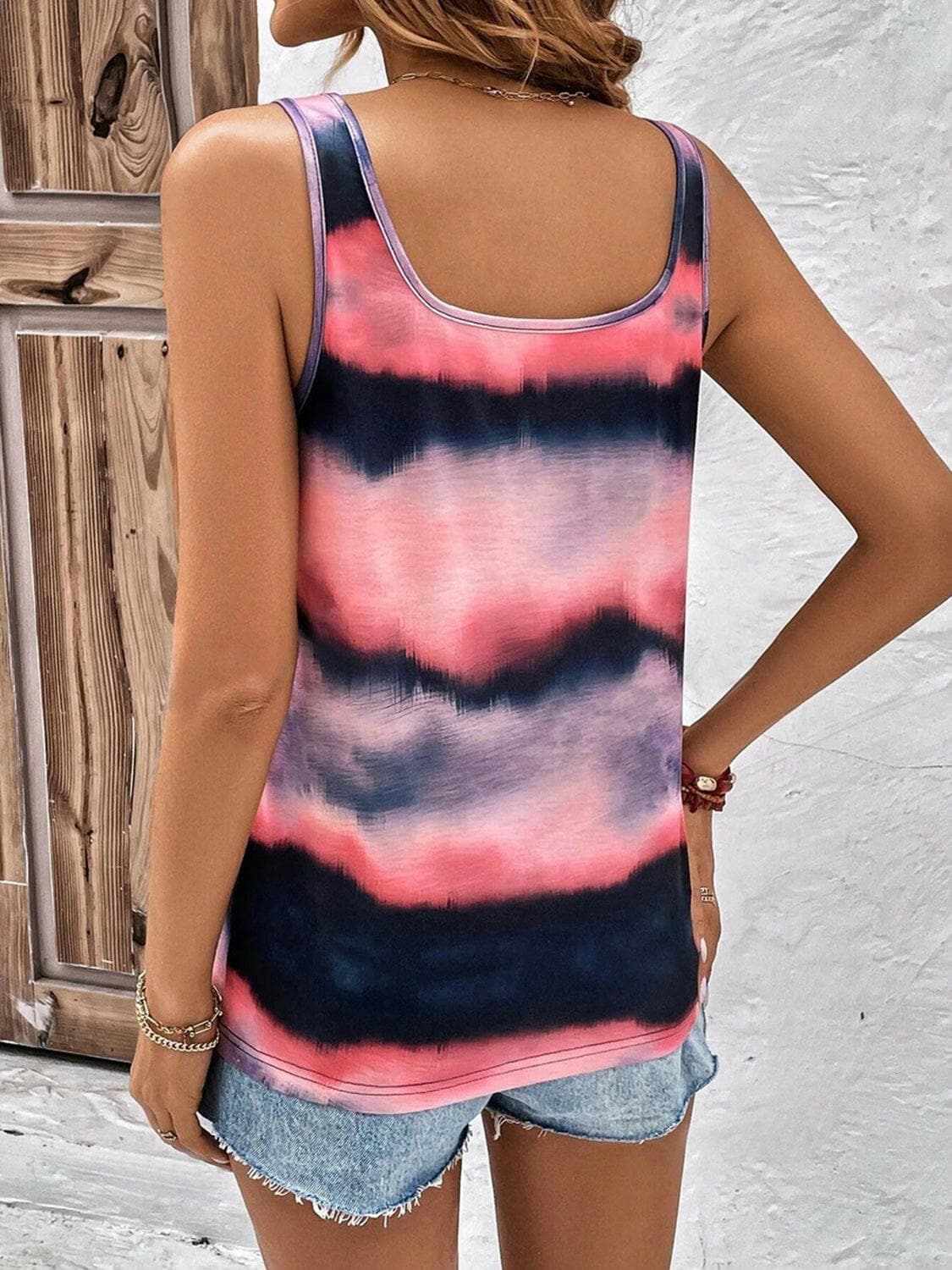 Vibrant tie-dye tank top for women 