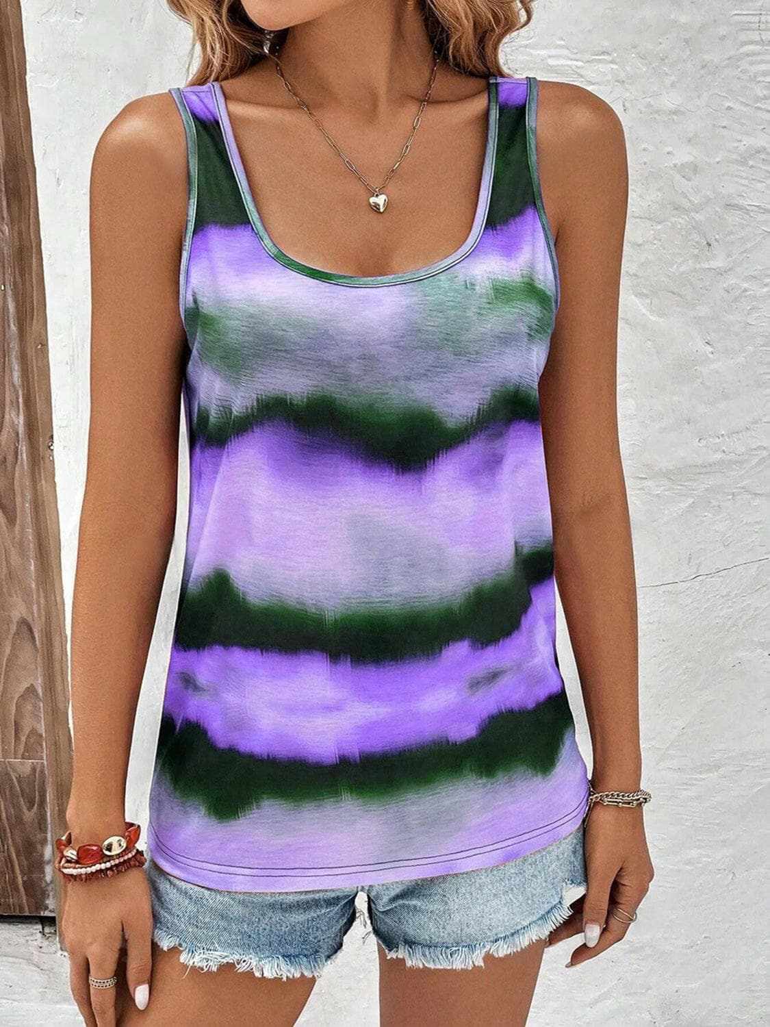 Vibrant tie-dye tank top for women 