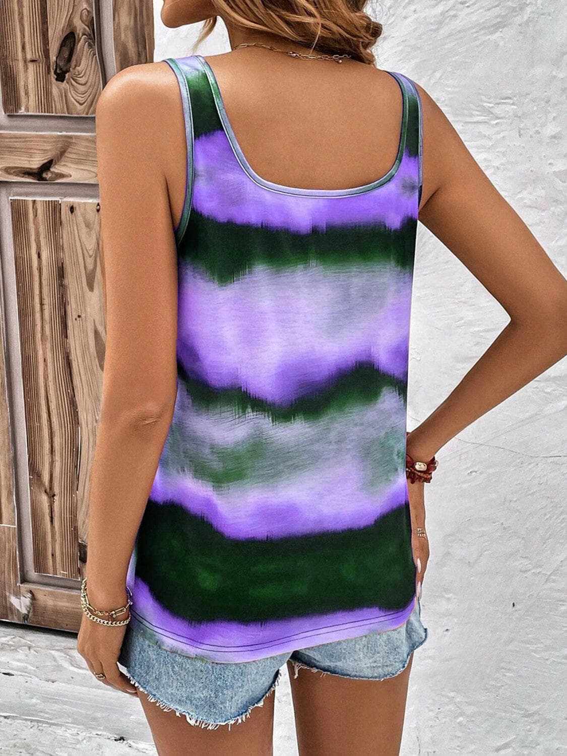 Vibrant tie-dye tank top for women 