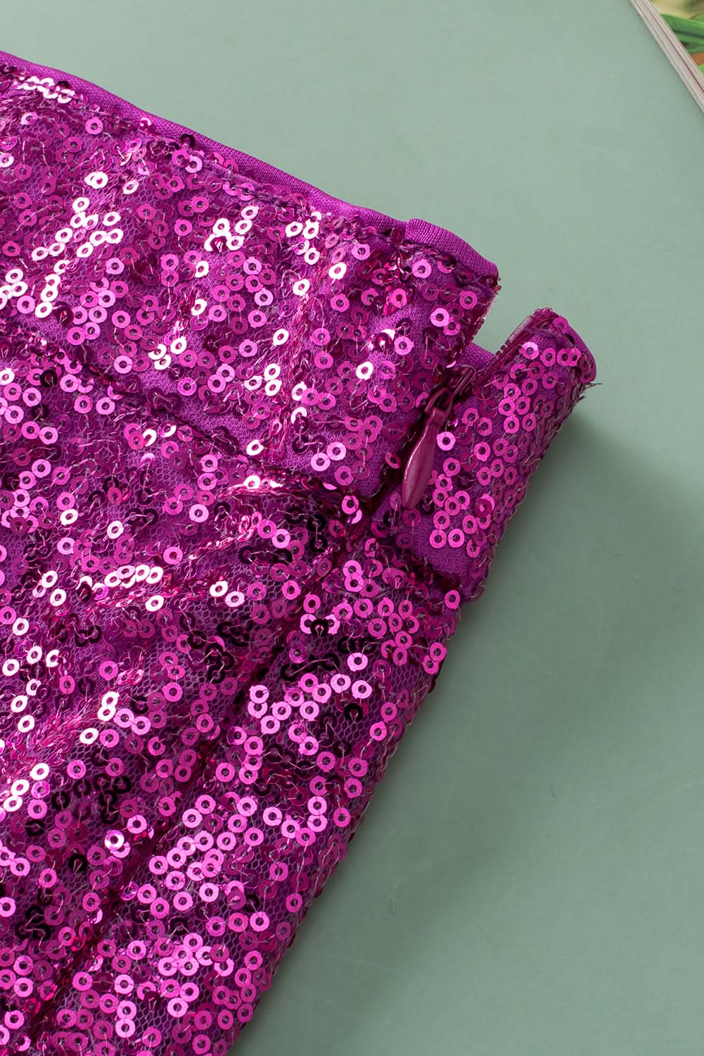 Violet sequin midi skirt plus size 