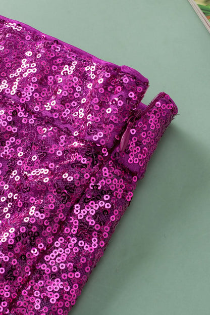 Violet sequin midi skirt plus size 