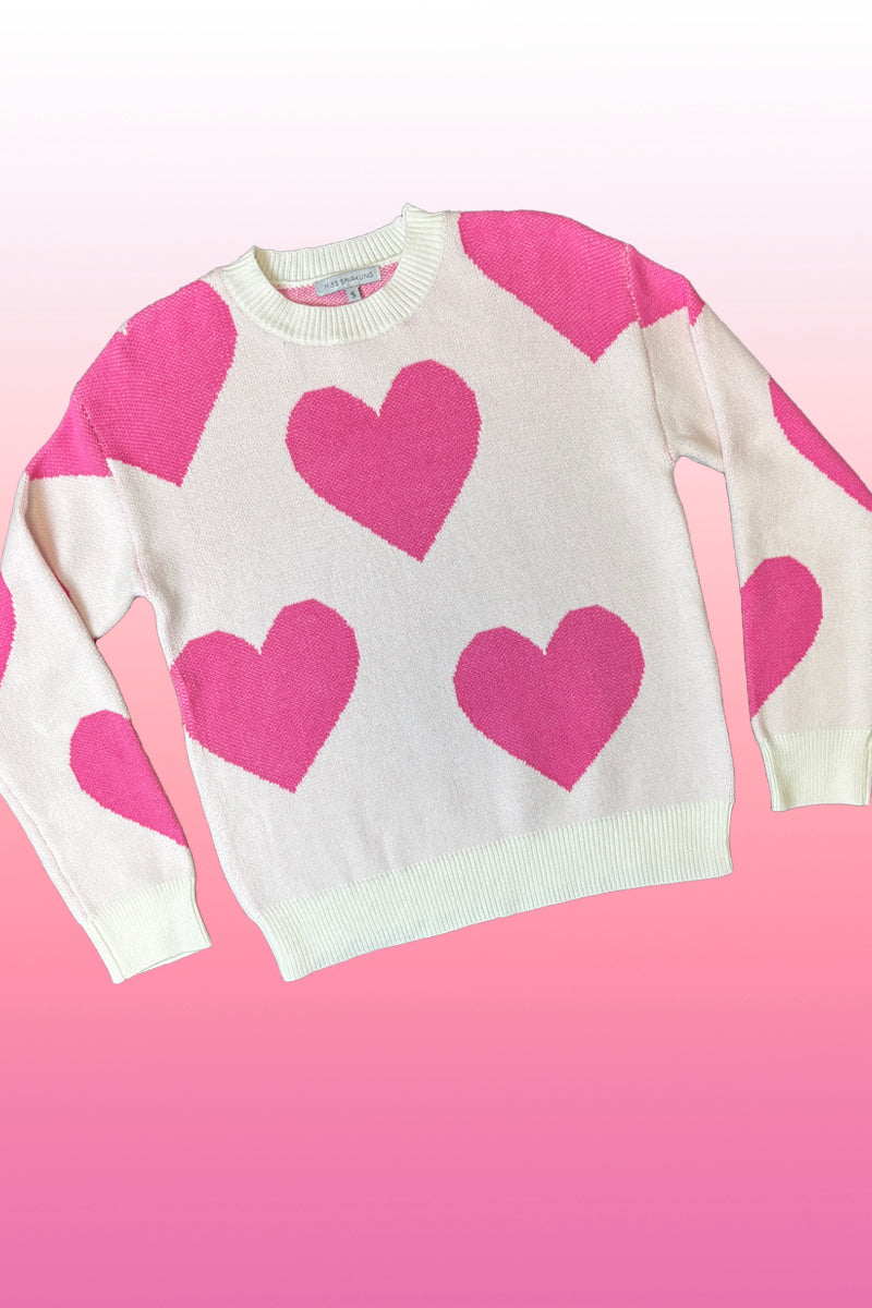 Big all over heart sweater