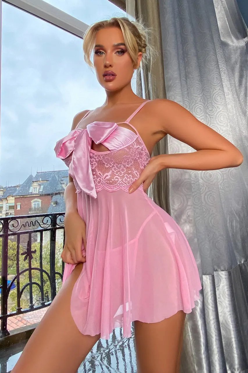 Busty Bows Lingerie Babydoll - Love Salve