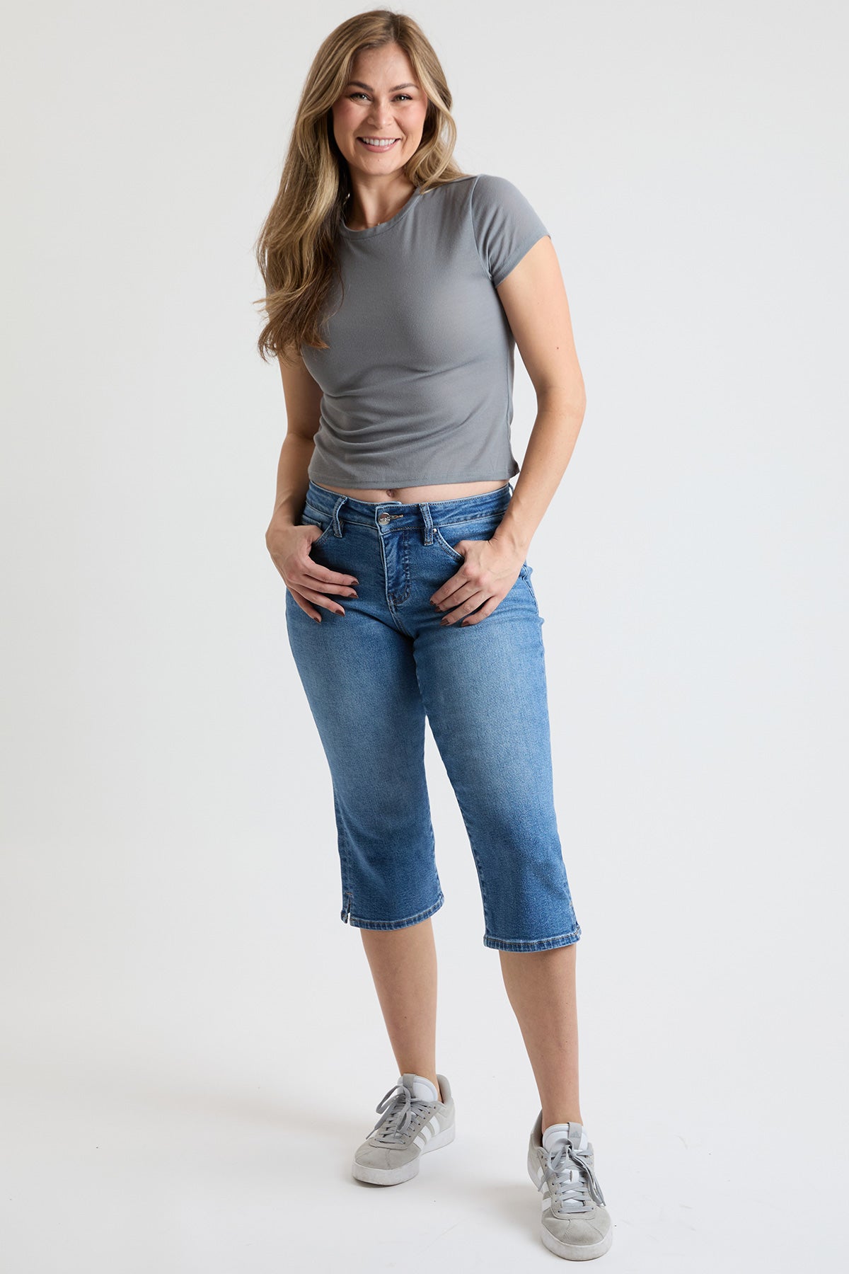 YMI JEANS Women's Premium Stretch Essential Capri - Main Product Image