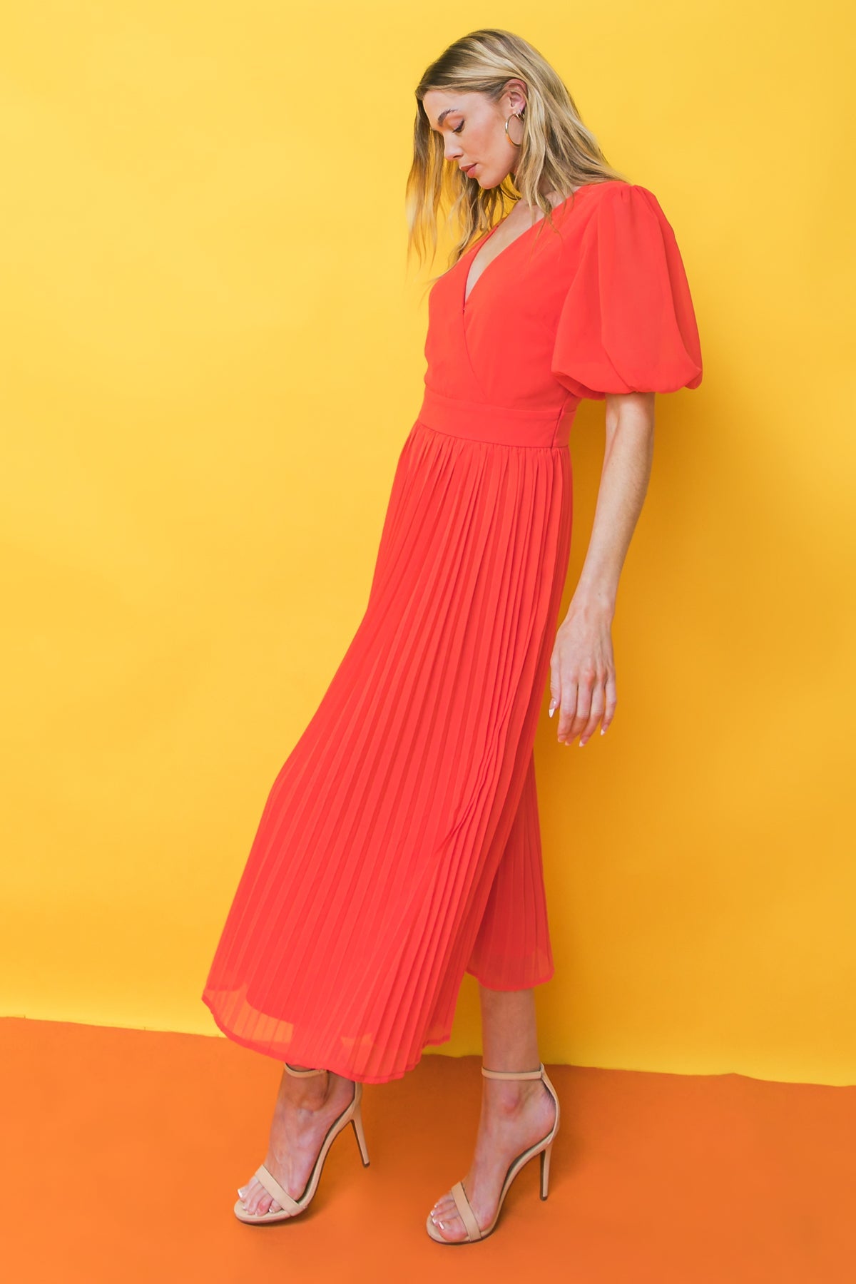 WORD TO THE WISE WOVEN MIDI DRESS 