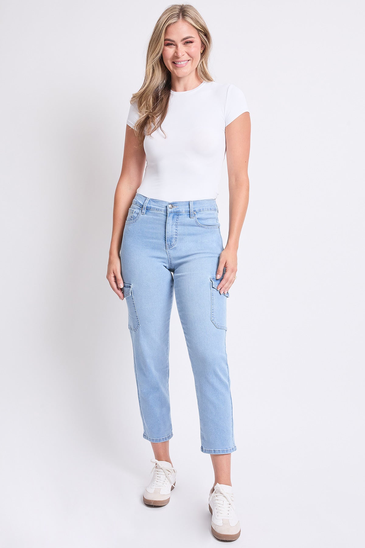 YMI JEANS Women's High Rise Slim Straight Cargo Jeans - Product Details