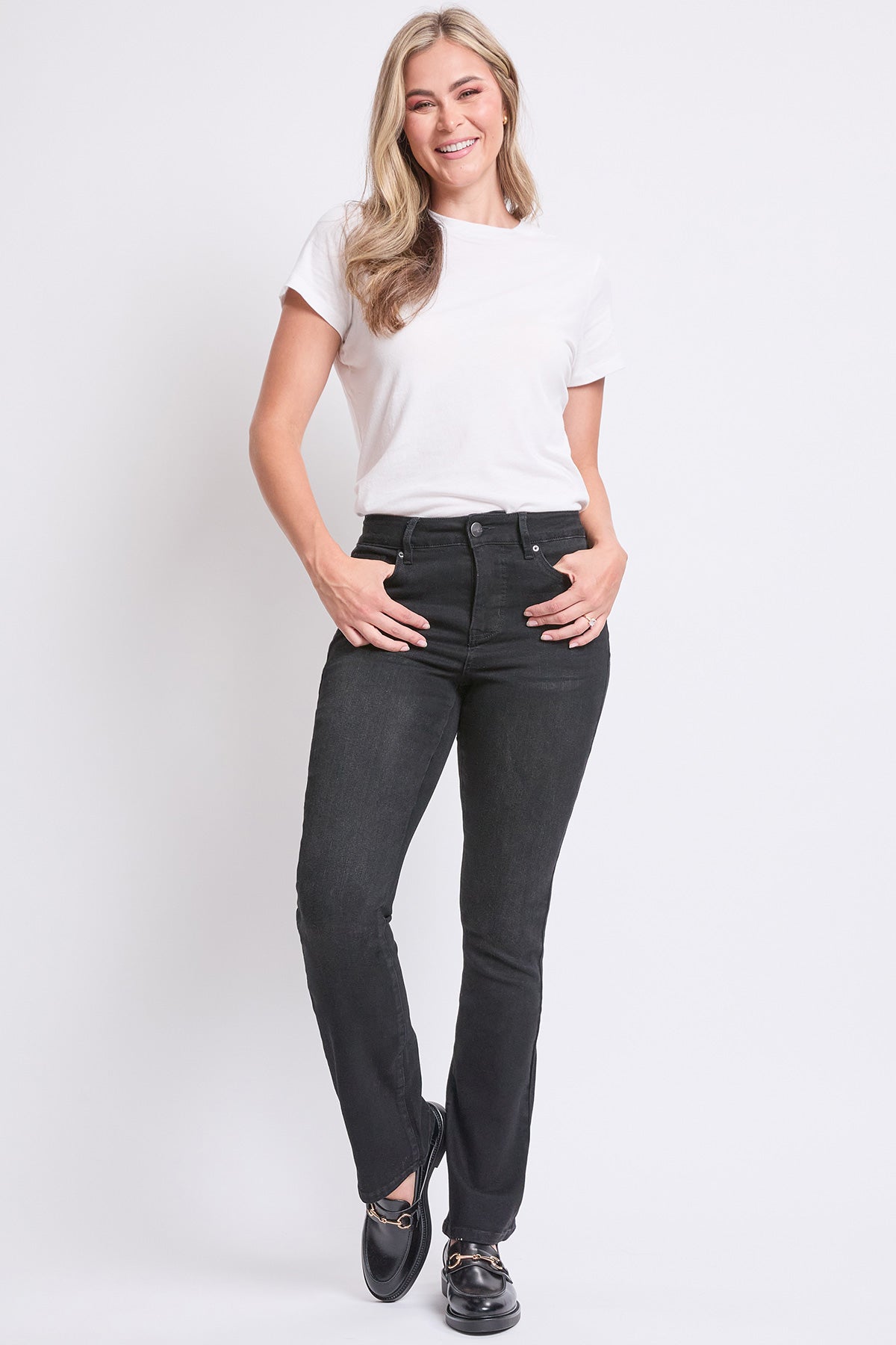 YMI JEANS Women's High Rise Slim Bootcut Jeans - Full View