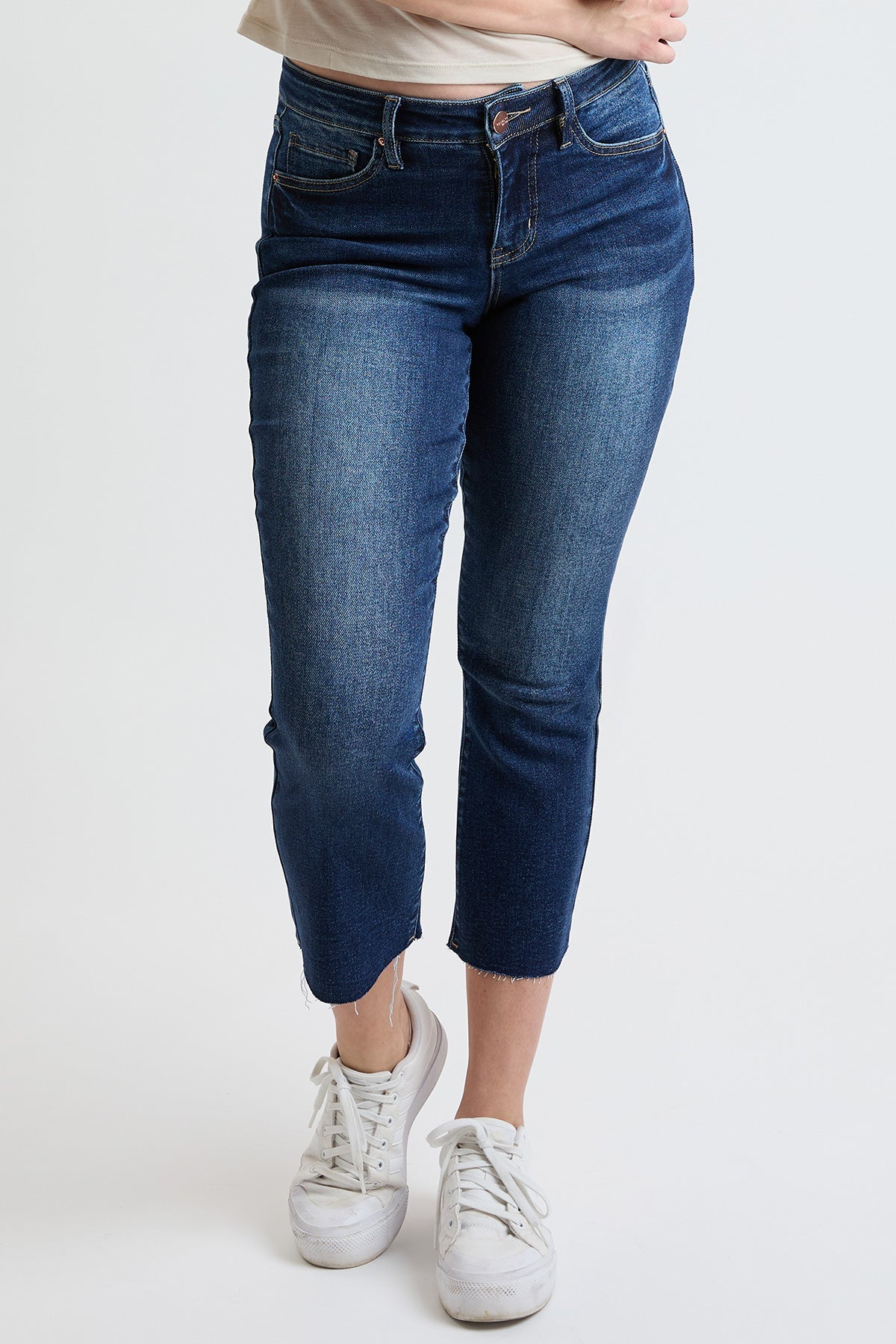 YMI JEANS Women's Premium Stretch Cropped Kick Flare - Alternate Angle