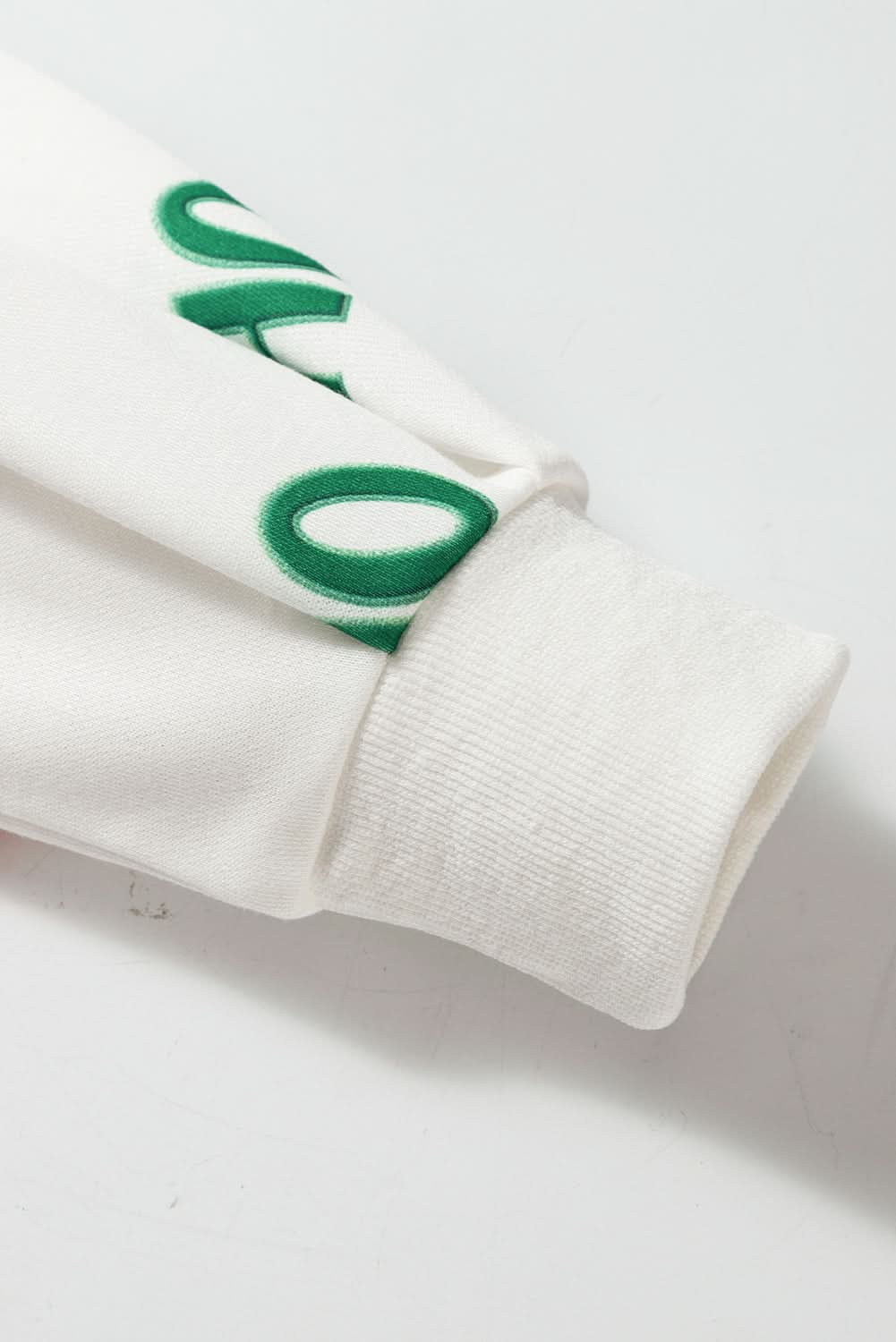 White Christmas HOHOHO Print Drop Shoulder Pullover and Casual Shorts Set - Love Salve 