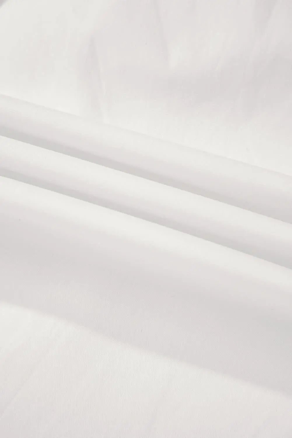 White Lace Crochet Trim Turn Down Collar Buttoned Shirt - Love Salve 