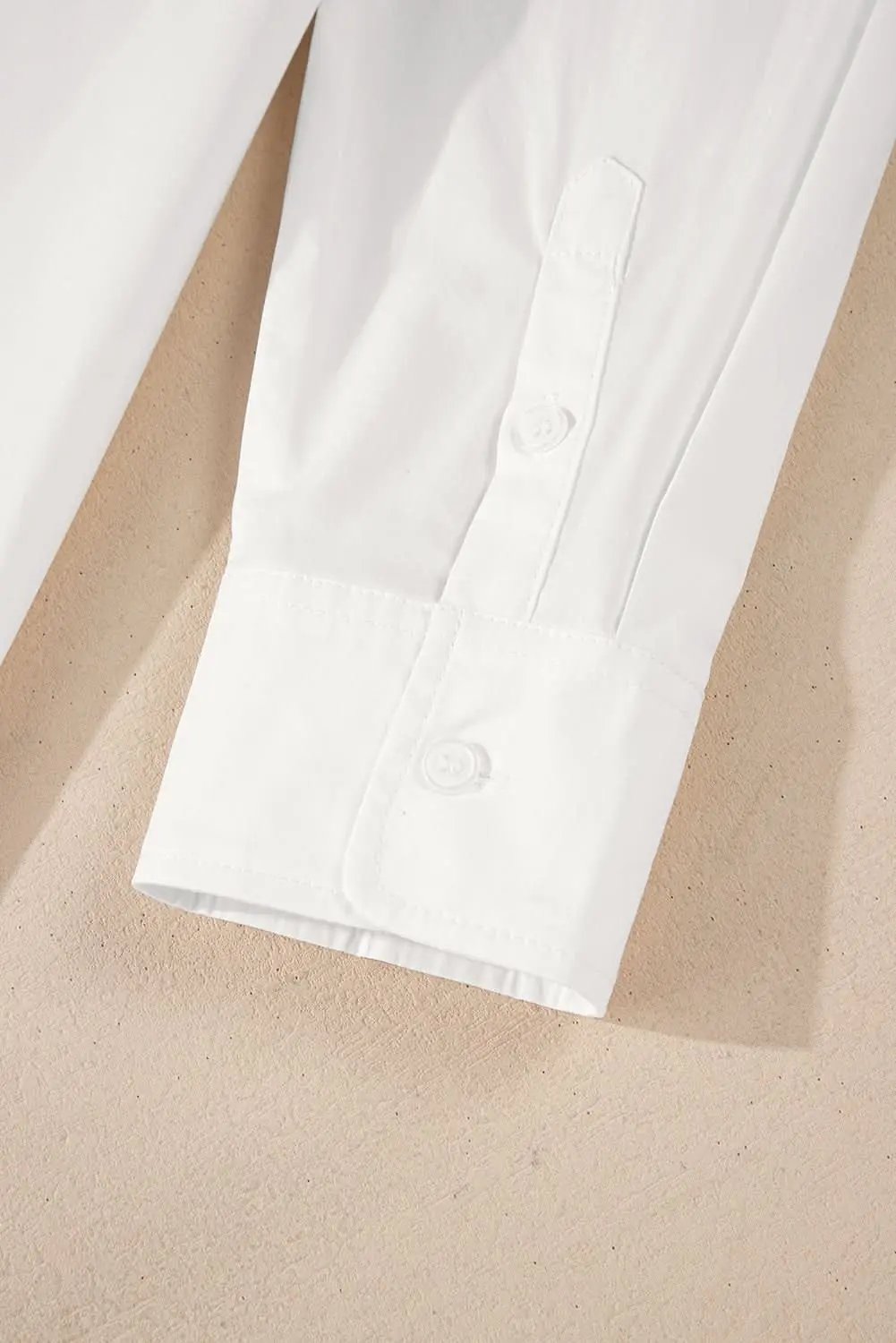 White Lace Crochet Trim Turn Down Collar Buttoned Shirt - Love Salve 