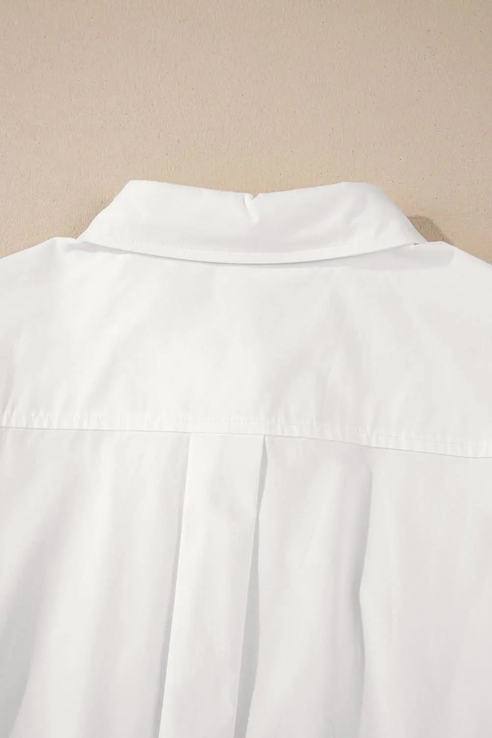 White Lace Crochet Trim Turn Down Collar Buttoned Shirt - Love Salve 