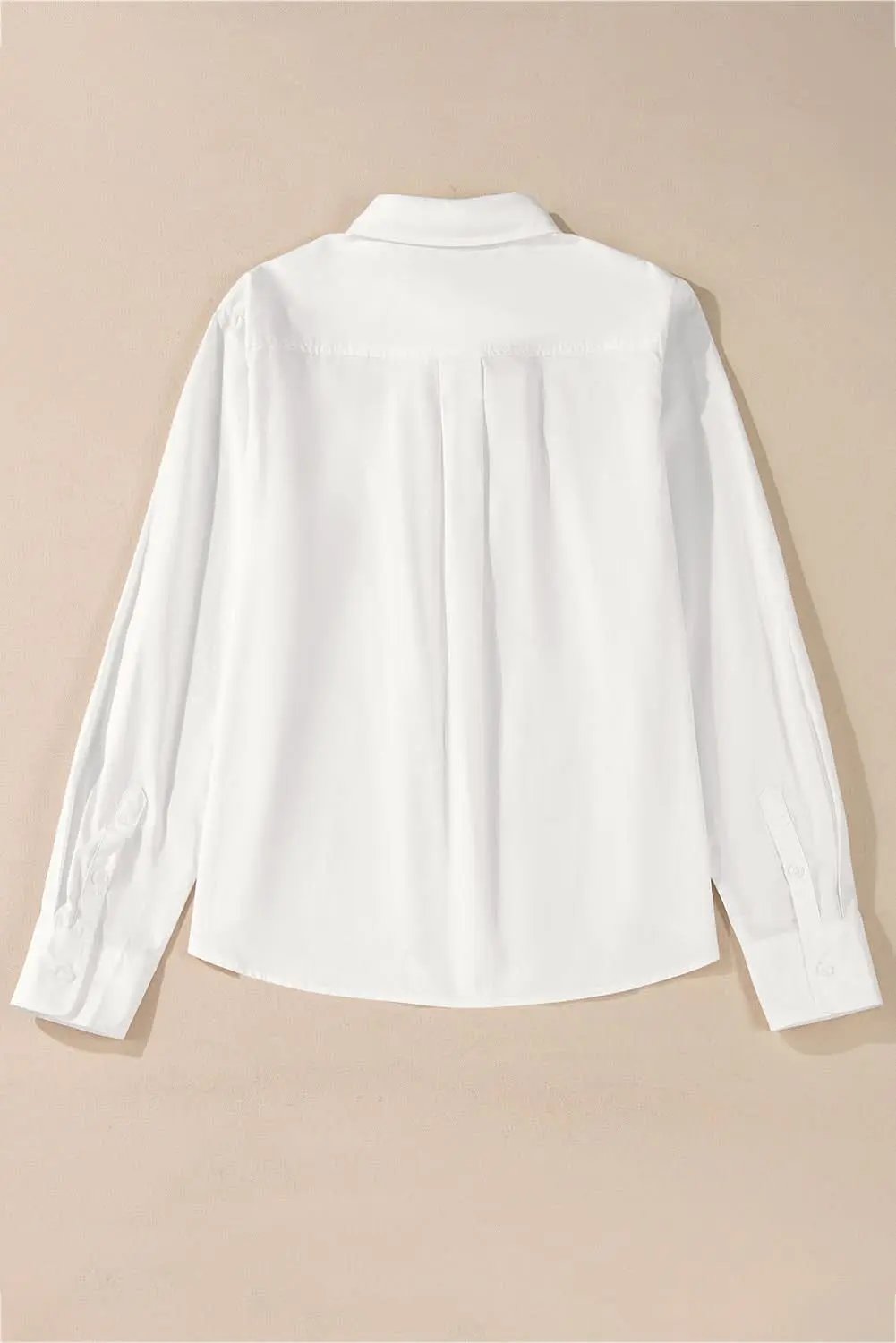 White Lace Crochet Trim Turn Down Collar Buttoned Shirt - Love Salve 