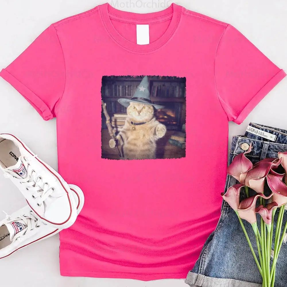 Wizard Cat Halloween Shirt – Funny Cat Meme Graphic Tee Adorb.co