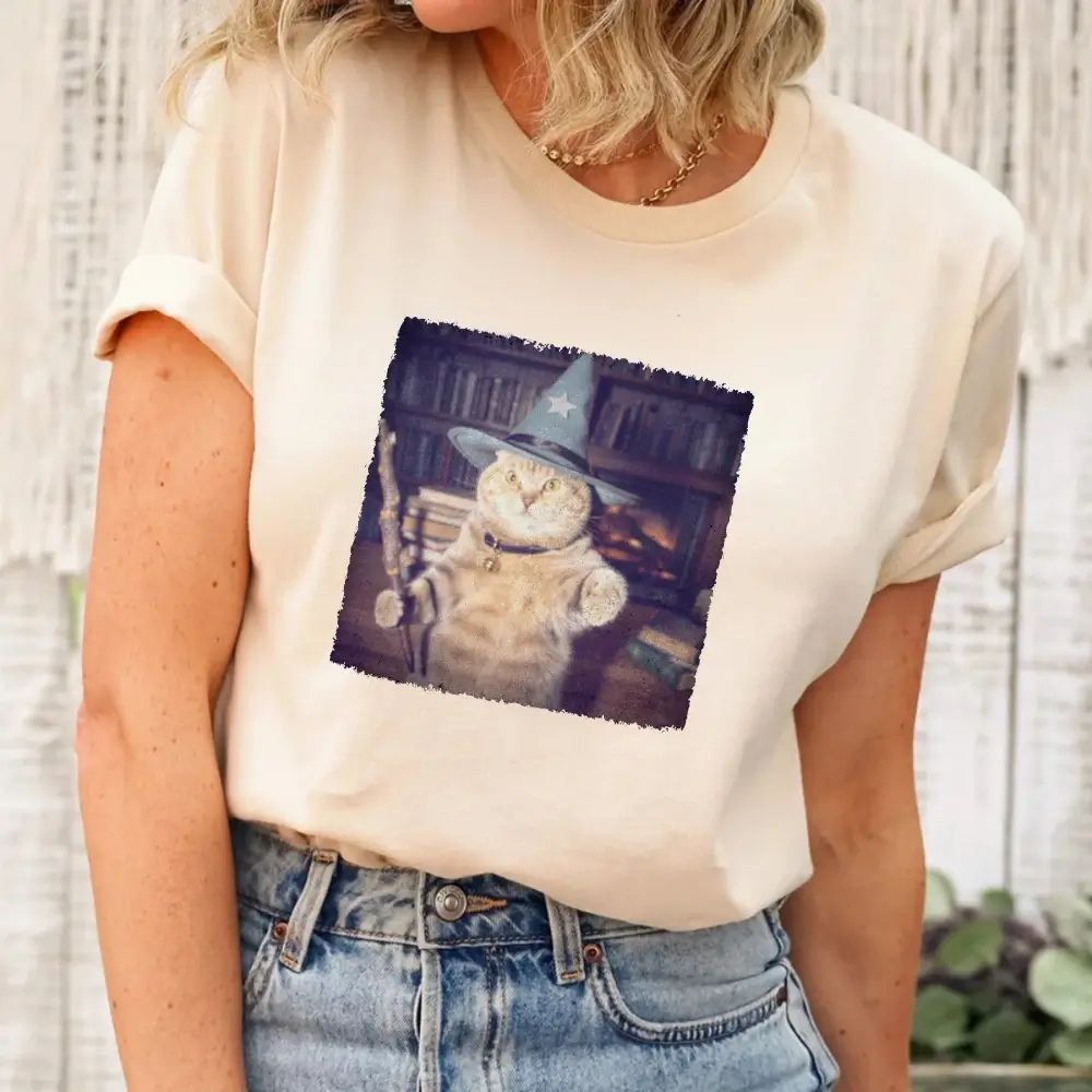 Wizard Cat Halloween Shirt – Funny Cat Meme Graphic Tee Adorb.co