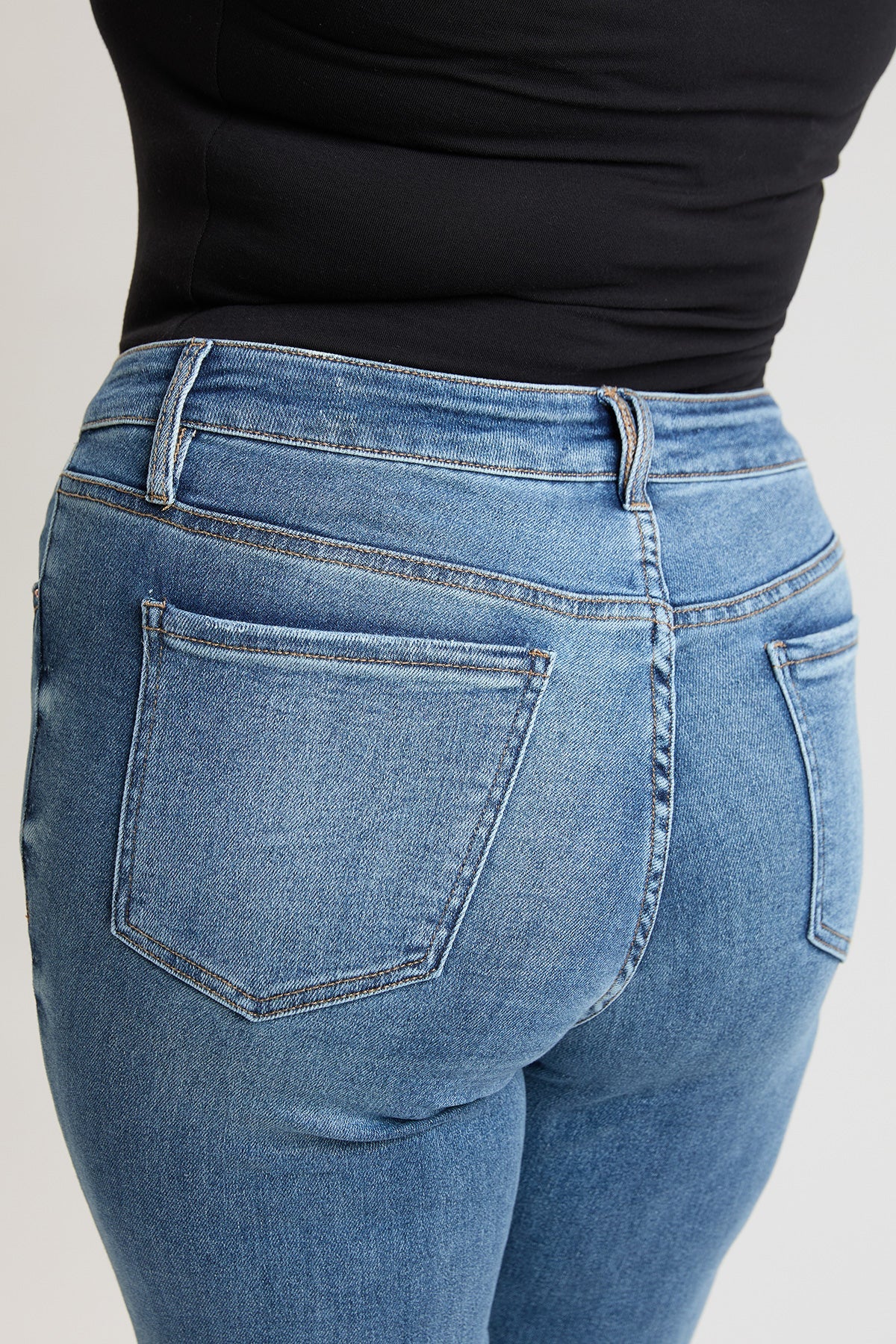 YMI JEANS Women's Plus Premium Stretch Slim Straight Jeans - Full View