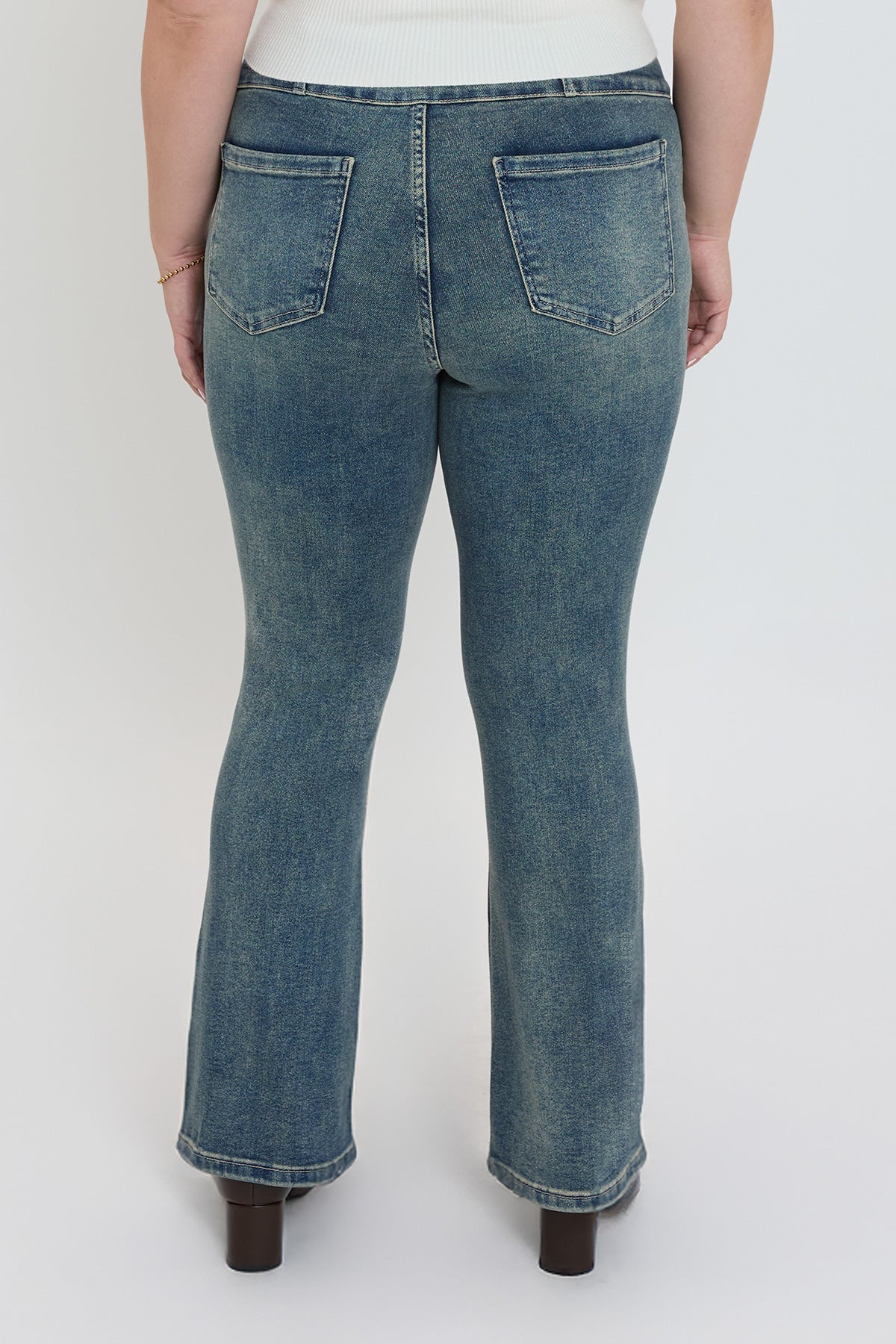 YMI JEANS Women's Plus 3-Button Bootcut Jeans - Full View