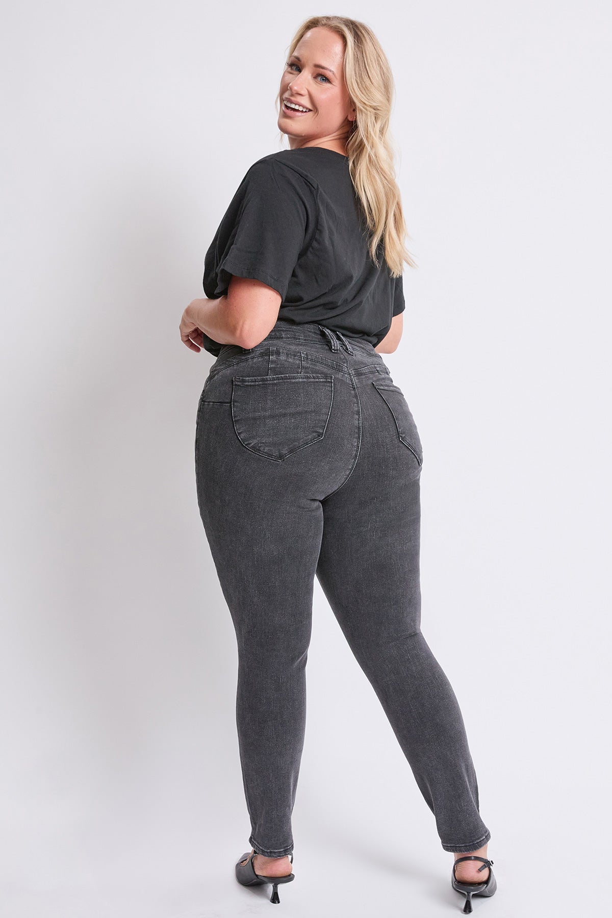 Pants Women's Plus High Rise Curve Confidence WannaBettaButt Skinny Jeans