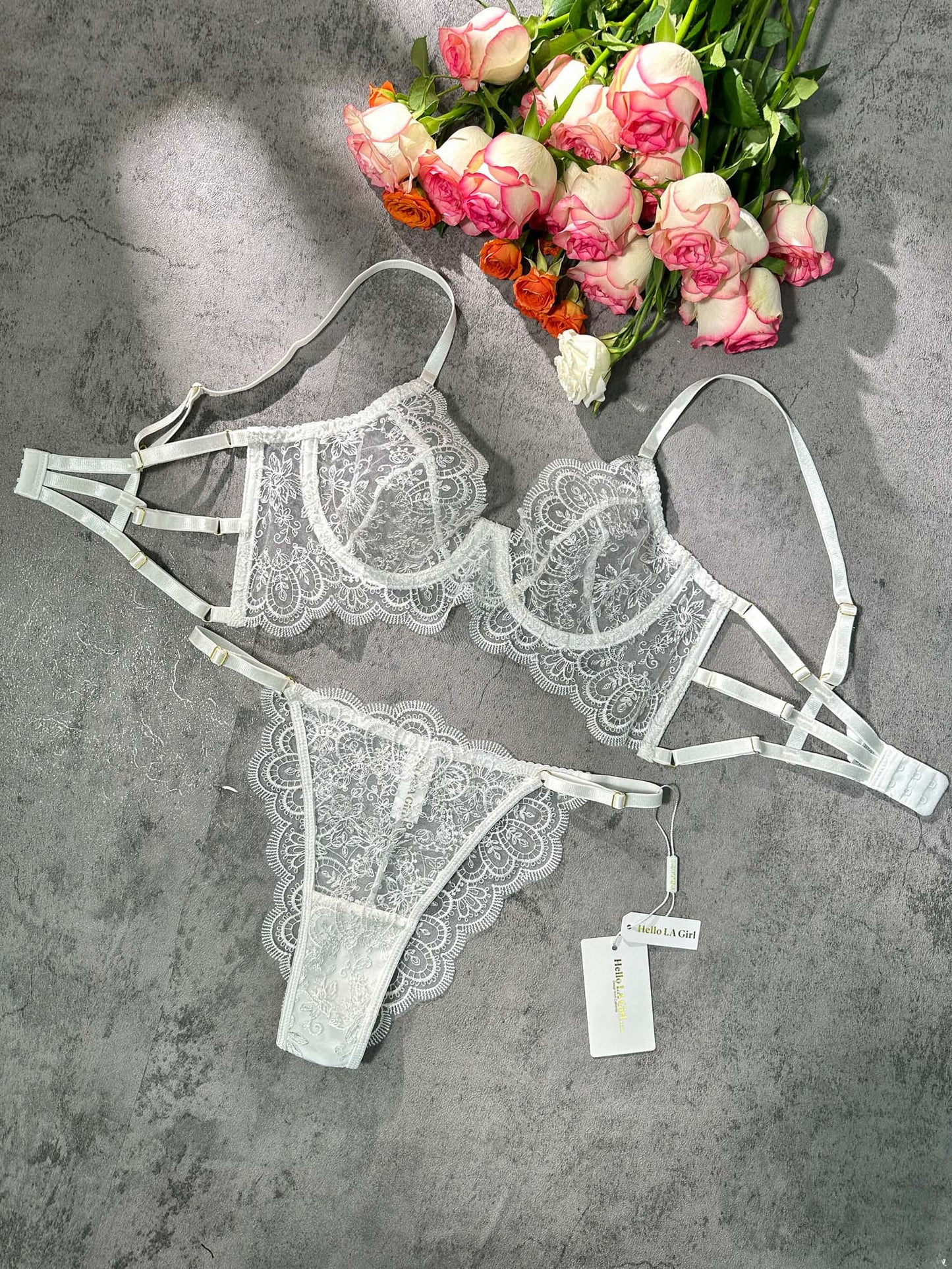 White Exquisite Lace Lingerie Set for Ultimate Comfort