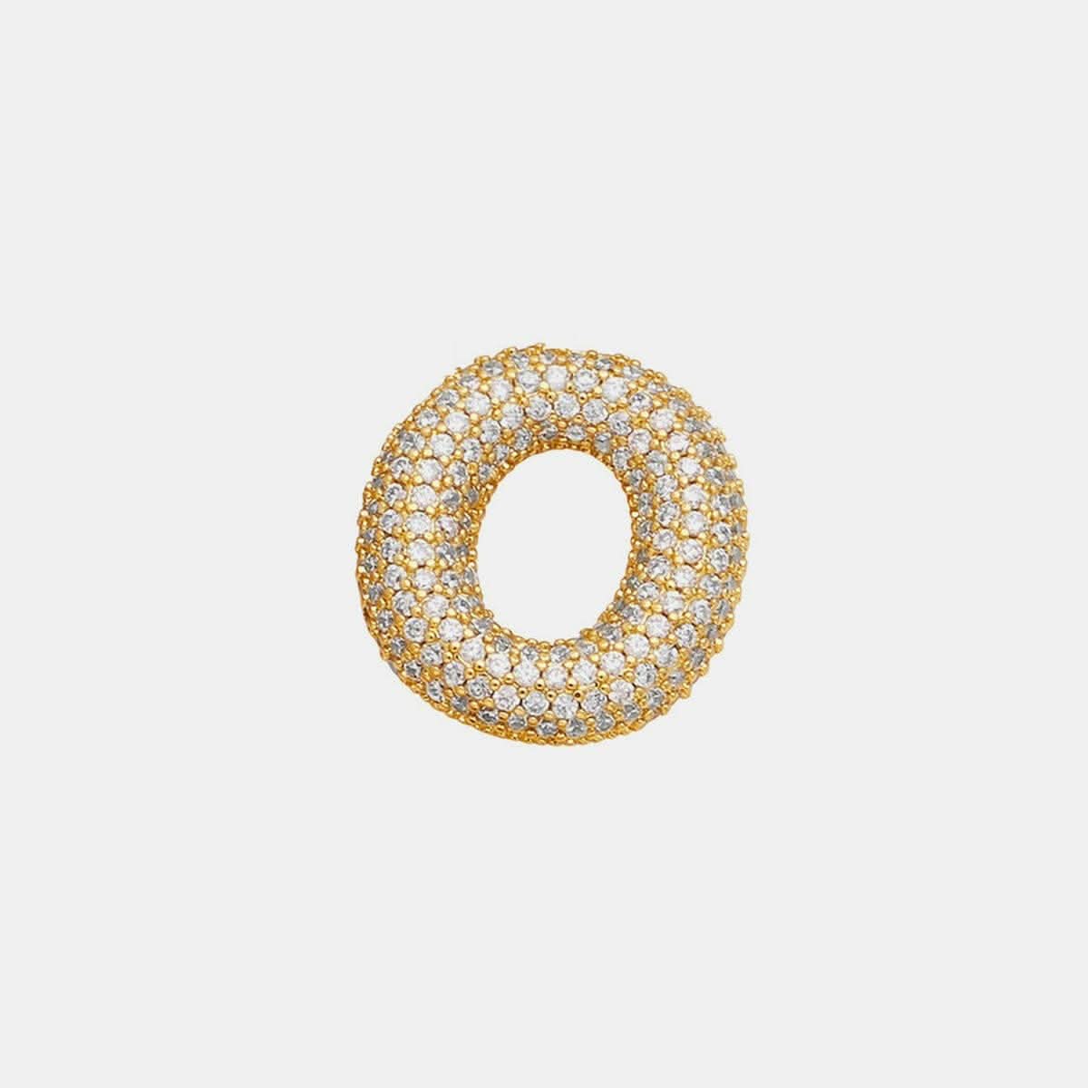 Zircon initial charm necklace 