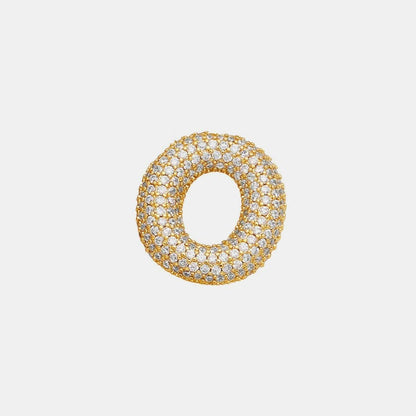 Zircon initial charm necklace 