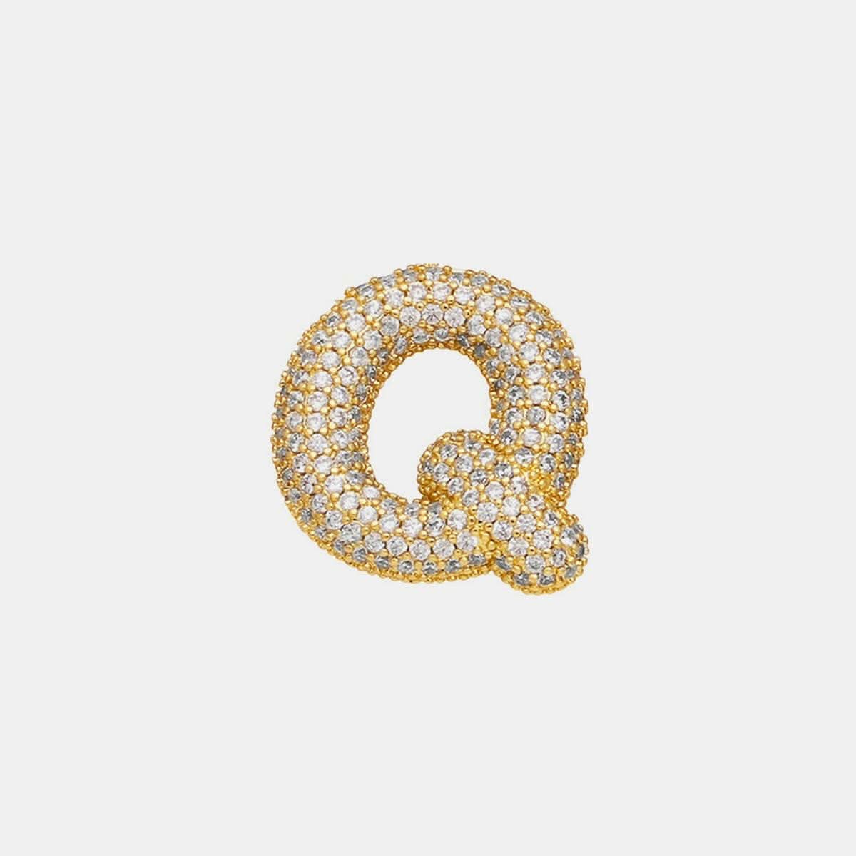 Zircon initial charm necklace 