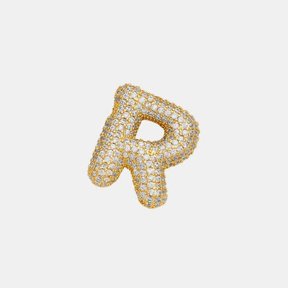 Zircon initial charm necklace 