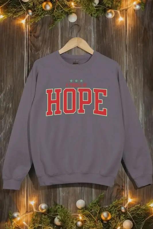 A Thrill of Hope Graphic Fleece Sweatshirts - Love Salve 