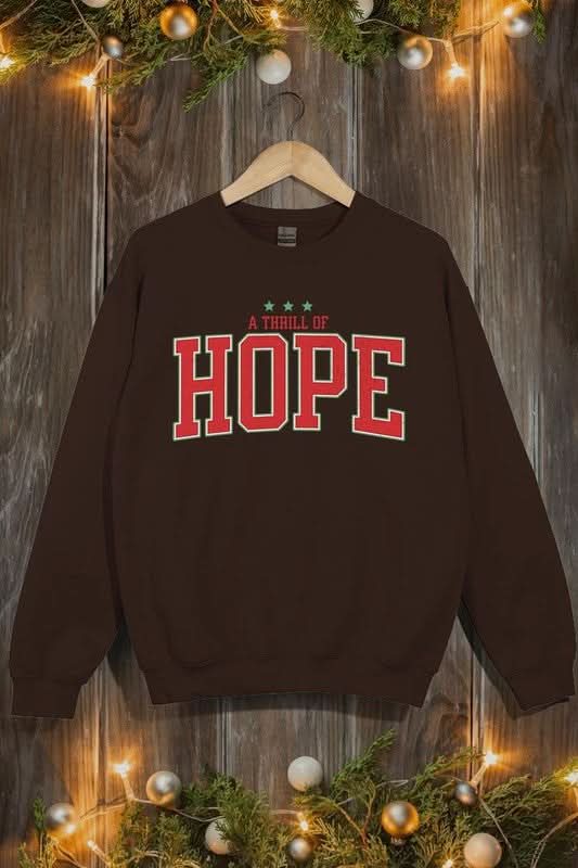 A Thrill of Hope Graphic Fleece Sweatshirts - Love Salve