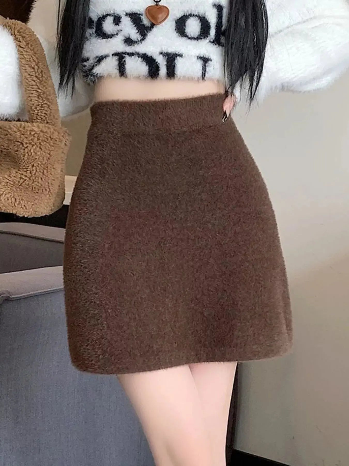 Plush Knit Mini Skirt Simply Love