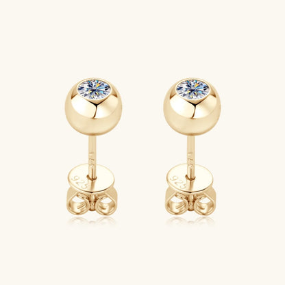 Moissanite 925 Sterling Silver Stud Earrings.