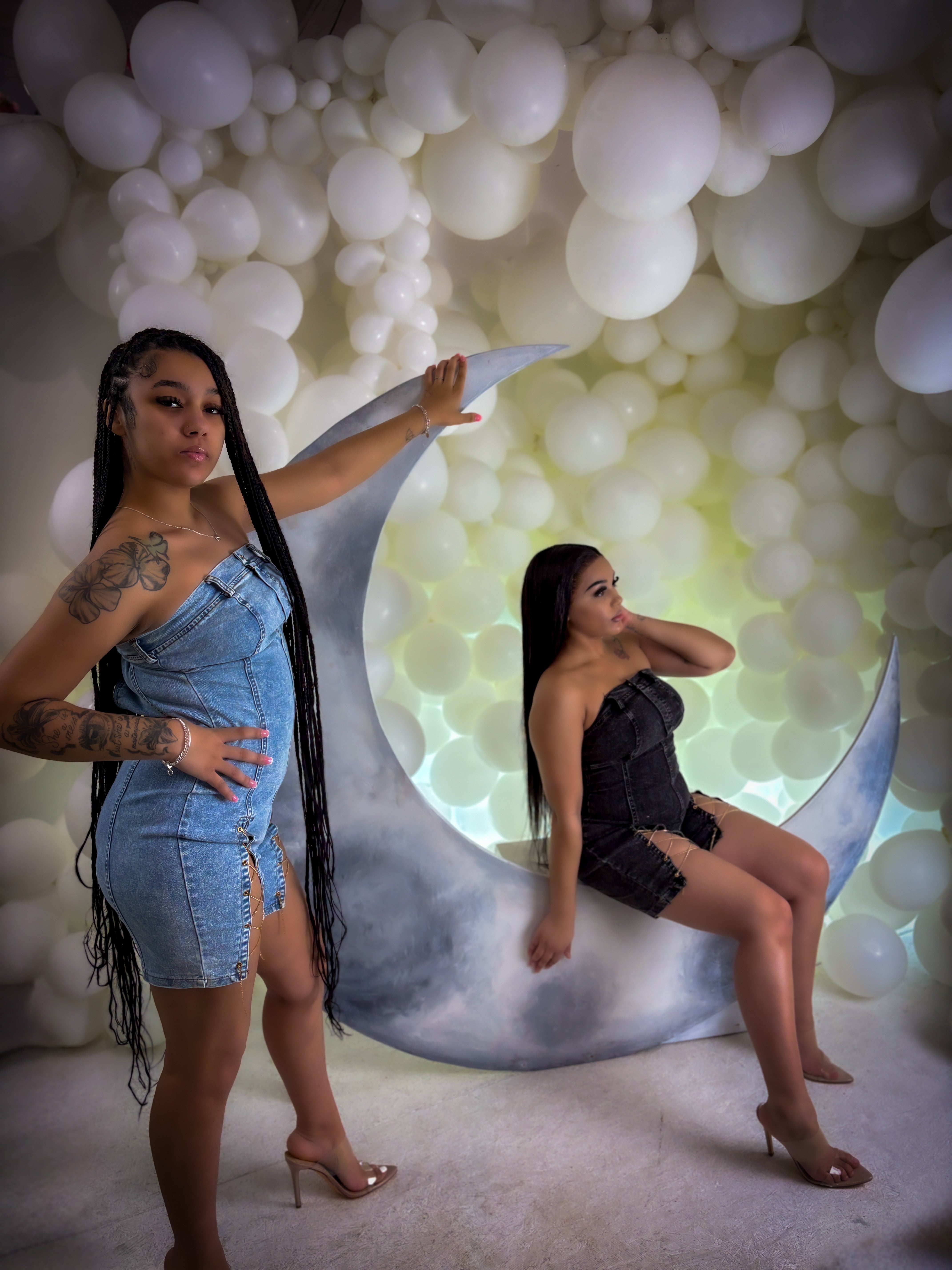 Chain Reaction Denim Romper Coco’s Tee Boutique