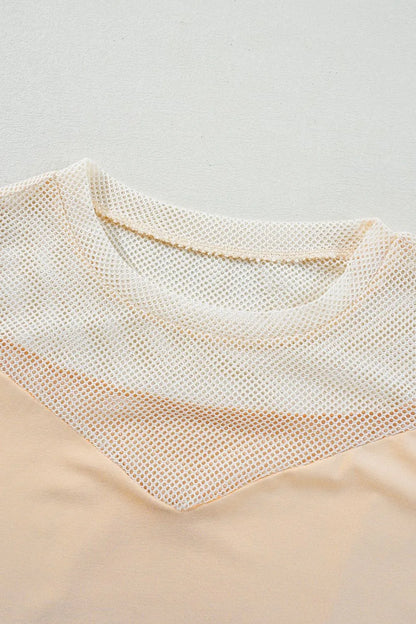 Simply Love: Mesh Tank Top - Stylish Patchwork
