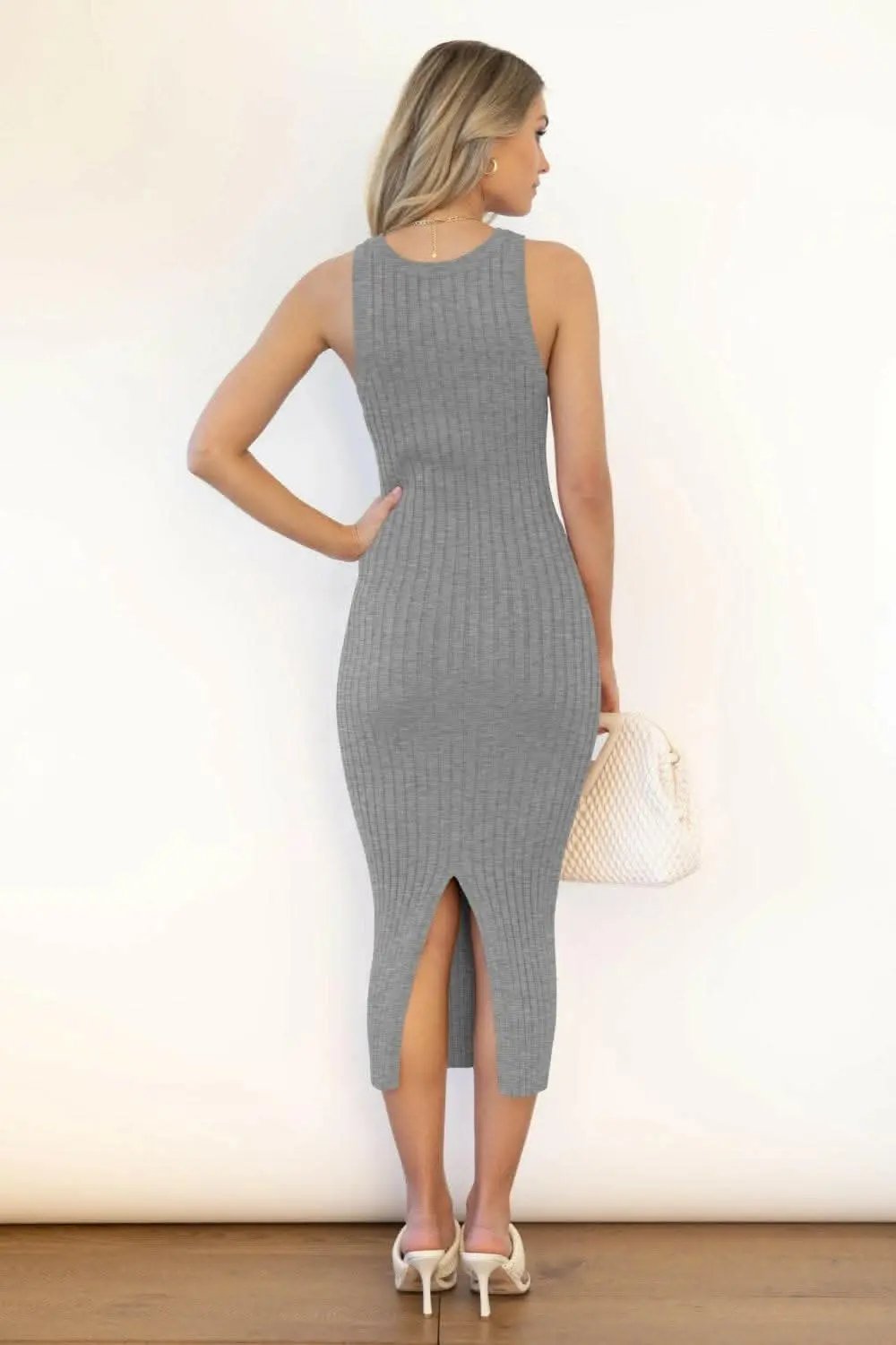 Chic ribbed sleeveless dress - Love Salve 