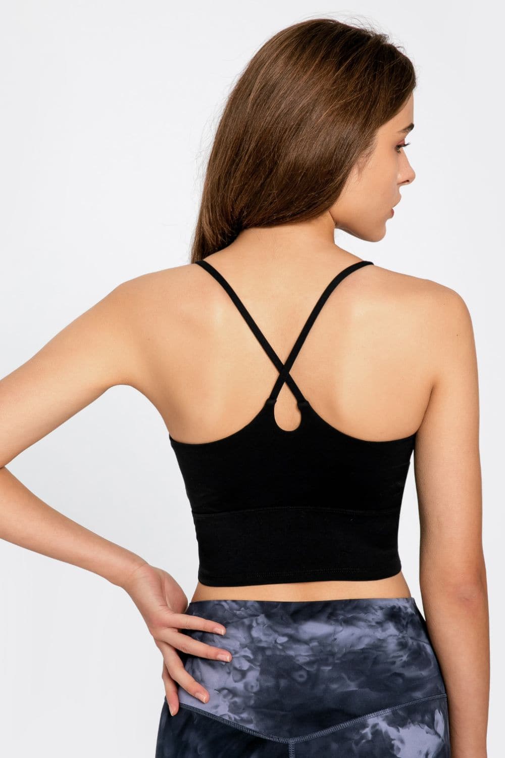 Crisscross Back Scoop Neck Sports Cami.