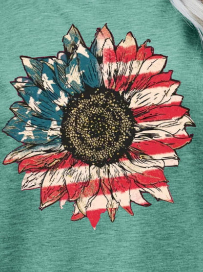 Simply Love: Patriotic Flower Graphic Tee