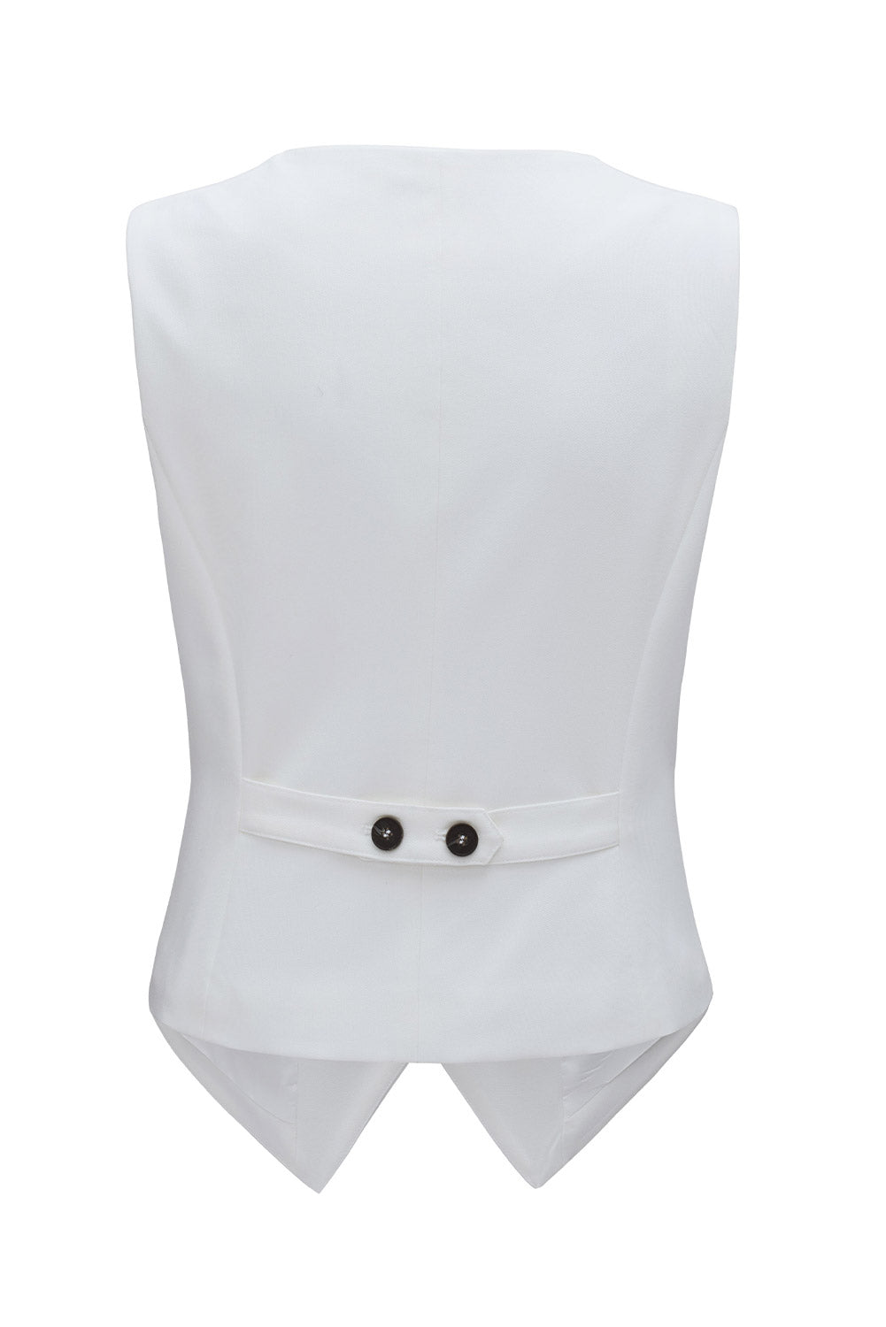 Elegant white V-neck button-up vest for a polished look