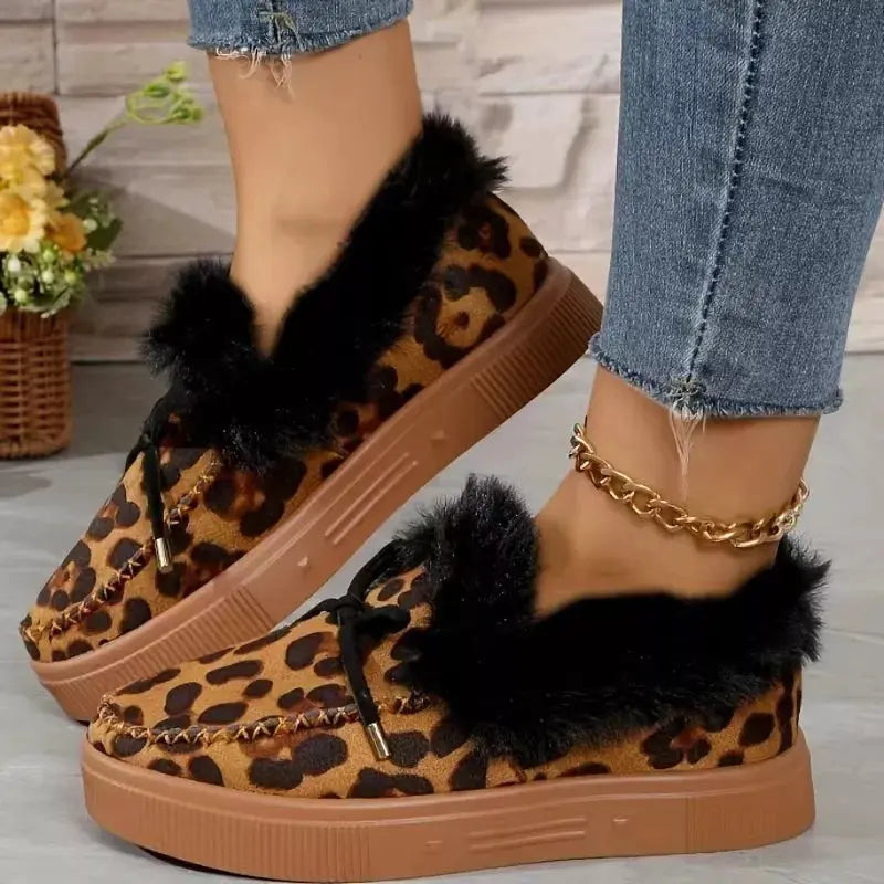 Fuzzy Round Toe Slip-Ons Simply Love